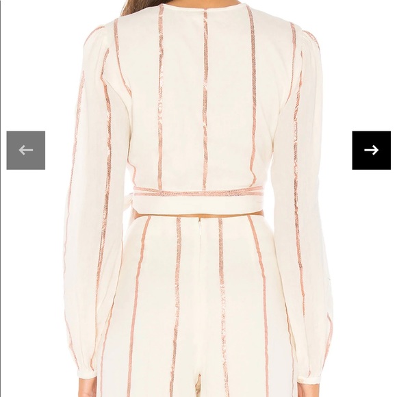 Tularosa Delia Blouse wrap top XS- NWT - Picture 3 of 6